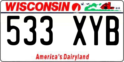 WI license plate 533XYB