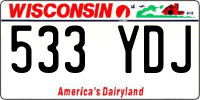 WI license plate 533YDJ