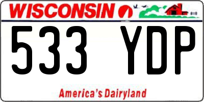 WI license plate 533YDP