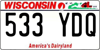 WI license plate 533YDQ