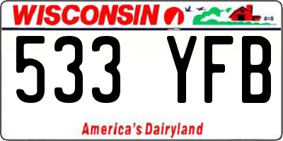 WI license plate 533YFB