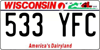 WI license plate 533YFC