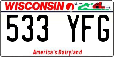 WI license plate 533YFG