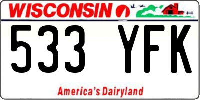 WI license plate 533YFK