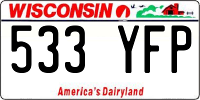 WI license plate 533YFP