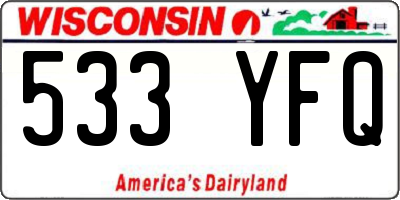 WI license plate 533YFQ