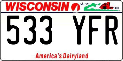 WI license plate 533YFR