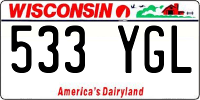 WI license plate 533YGL