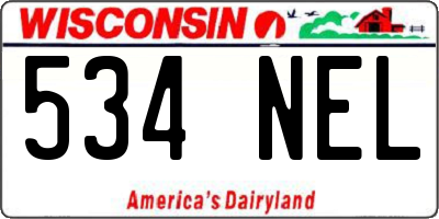 WI license plate 534NEL