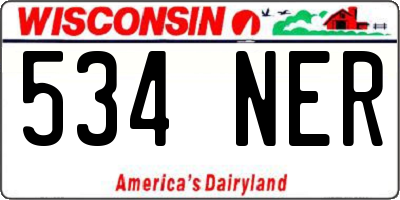 WI license plate 534NER