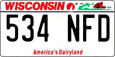 WI license plate 534NFD