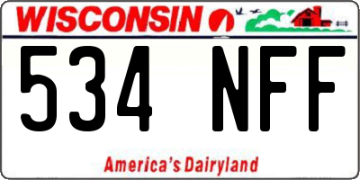 WI license plate 534NFF