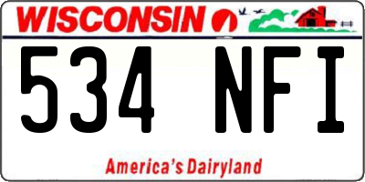 WI license plate 534NFI