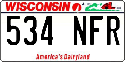 WI license plate 534NFR