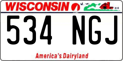 WI license plate 534NGJ