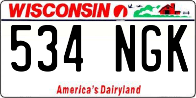 WI license plate 534NGK