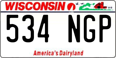 WI license plate 534NGP