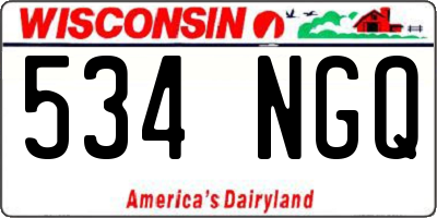 WI license plate 534NGQ