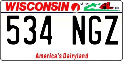 WI license plate 534NGZ