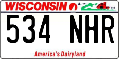 WI license plate 534NHR