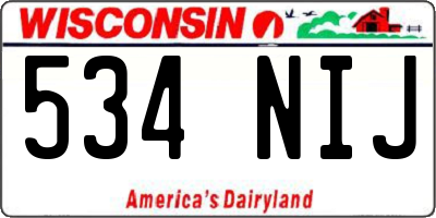 WI license plate 534NIJ