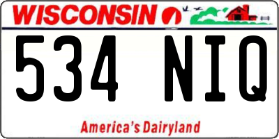 WI license plate 534NIQ