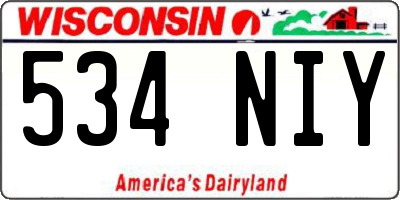 WI license plate 534NIY