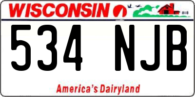 WI license plate 534NJB