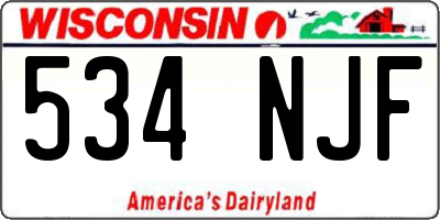 WI license plate 534NJF