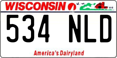 WI license plate 534NLD