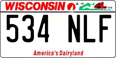 WI license plate 534NLF