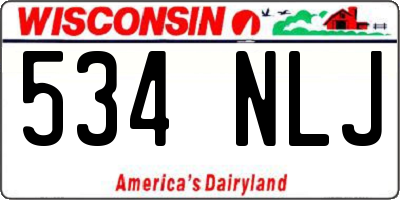 WI license plate 534NLJ