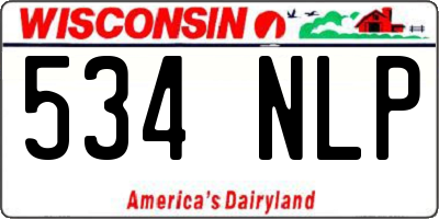 WI license plate 534NLP