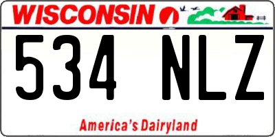 WI license plate 534NLZ