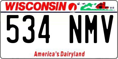 WI license plate 534NMV