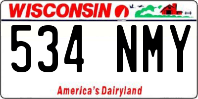 WI license plate 534NMY