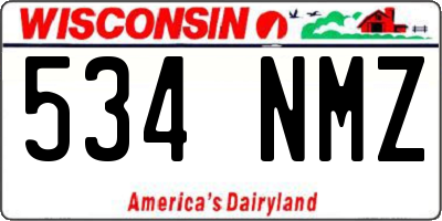 WI license plate 534NMZ