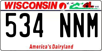 WI license plate 534NNM
