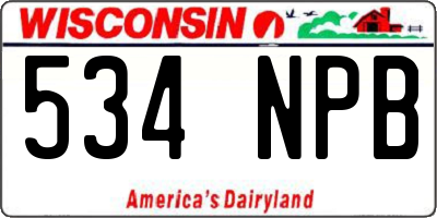 WI license plate 534NPB