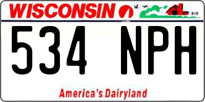 WI license plate 534NPH