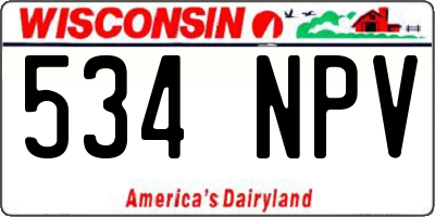 WI license plate 534NPV