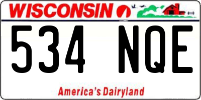 WI license plate 534NQE