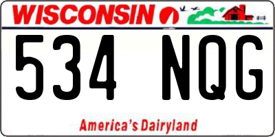 WI license plate 534NQG