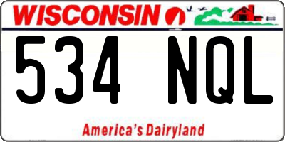WI license plate 534NQL
