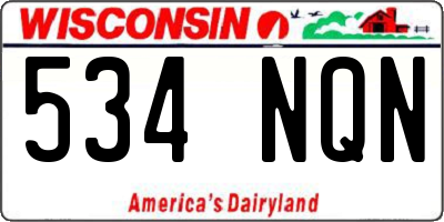 WI license plate 534NQN
