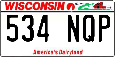 WI license plate 534NQP