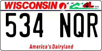 WI license plate 534NQR