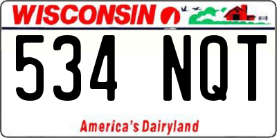 WI license plate 534NQT