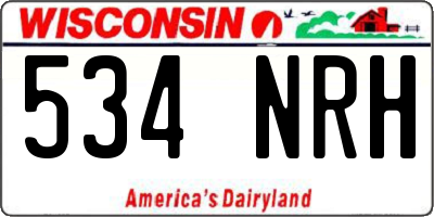 WI license plate 534NRH