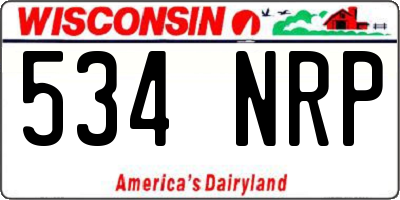 WI license plate 534NRP